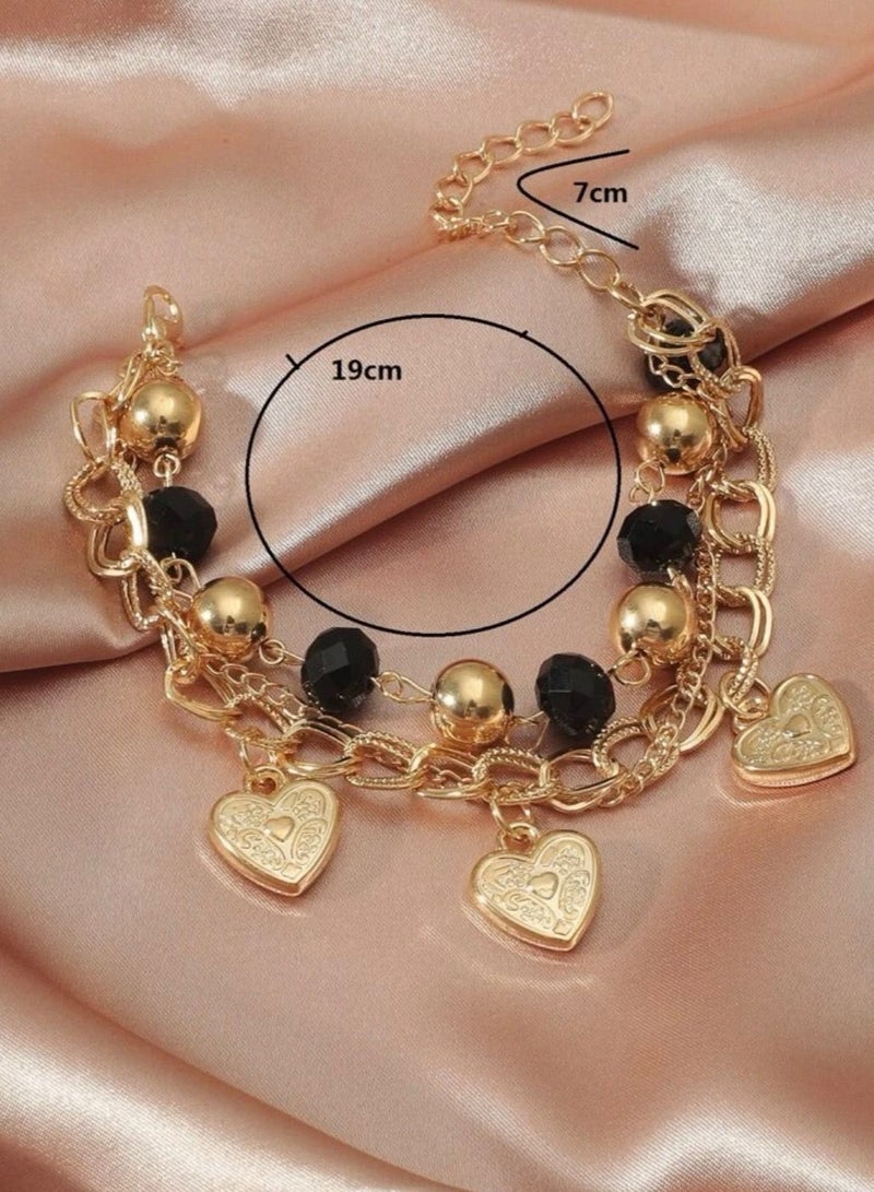 نون-شى اسوارة نسائية مطلية باللون الذهبي عيار 18 - Image 4