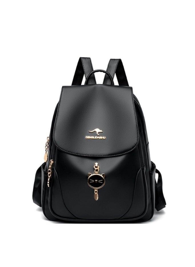 Generic A luxurious small backpack for women, a perfect combination of elegance and functionality and made of high-quality materials. It features a modern design that combines simplicity and distinction and comes with ideal dimensions to fit all your daily needs, with enough space to carry essential items.  - Image 1