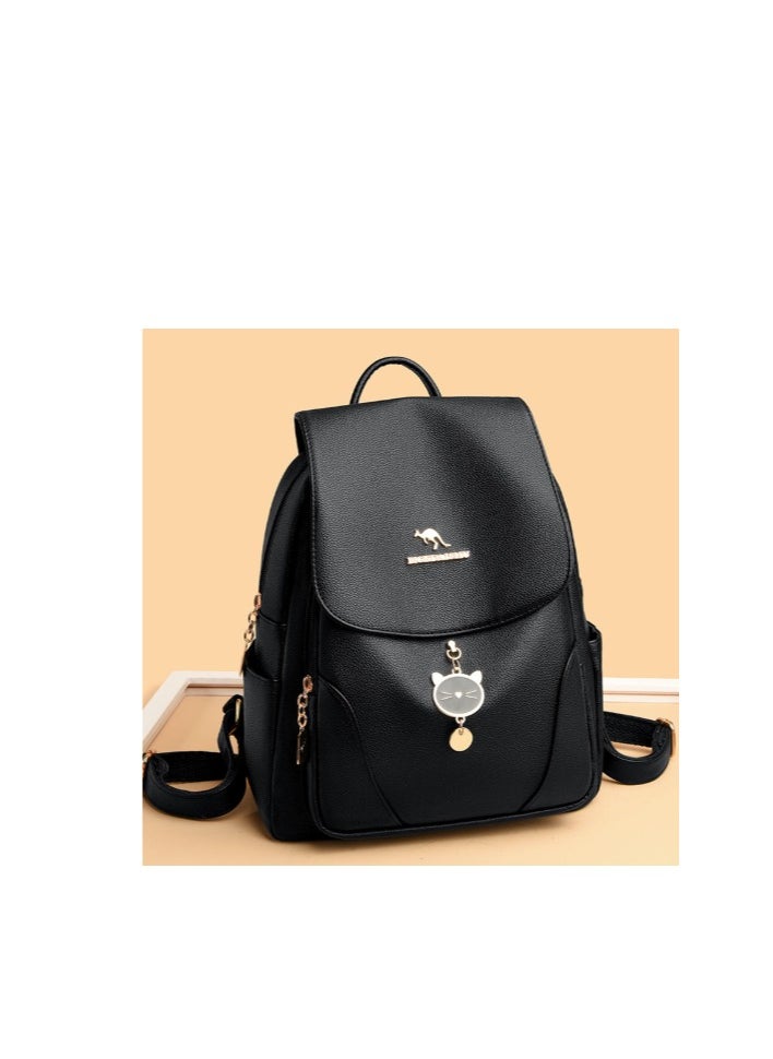 Generic A luxurious small backpack for women, a perfect combination of elegance and functionality and made of high-quality materials. It features a modern design that combines simplicity and distinction and comes with ideal dimensions to fit all your daily needs, with enough space to carry essential items.  - Image 3