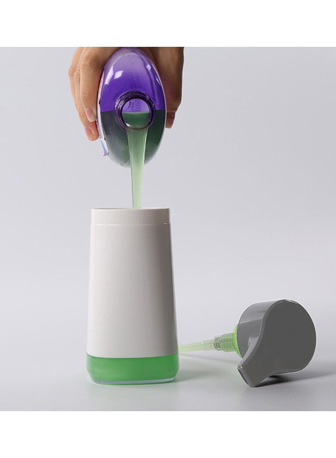 NIBEMINENT Plastic Empty Pump Bottle Container White/Grey - Image 4