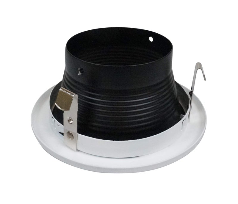 NICOR Lighting 4 inch Black and White Recessed Baffle Trim, for 4 inch Housings (19501) - Image 3