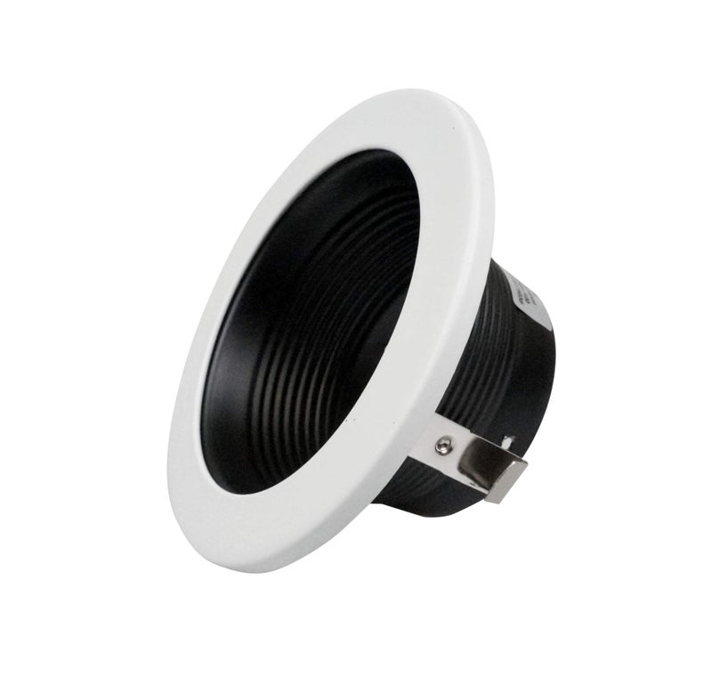 NICOR Lighting 4 inch Black and White Recessed Baffle Trim, for 4 inch Housings (19501) - Image 2