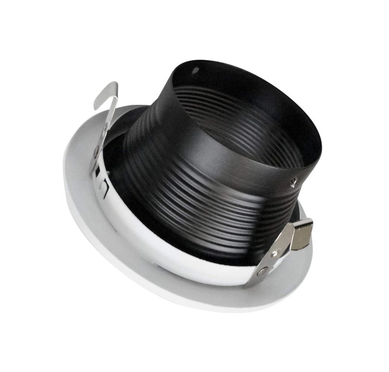 NICOR Lighting 4 inch Black and White Recessed Baffle Trim, for 4 inch Housings (19501) - Image 4
