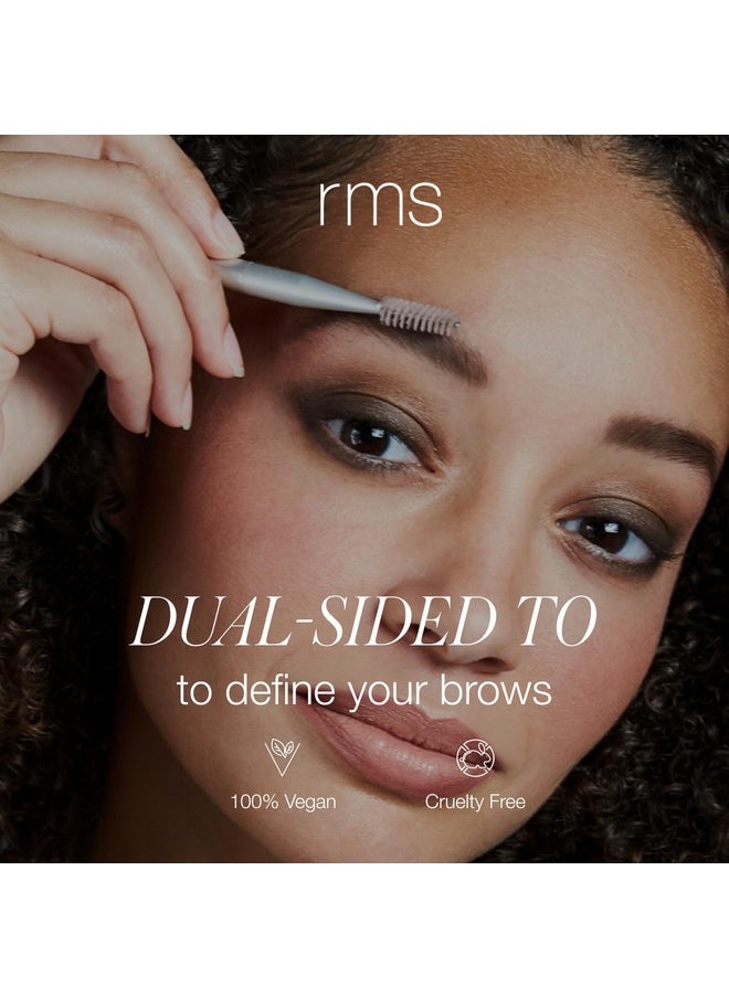 RMS Beauty RMS Beauty Back2Brow Brush - Eyebrow Makeup Brush with Spoolie, Eyebrow Brush, Make Up Brush, Brow Brushes for Eyebrows, Eyebrow Pencil Powder Brush  - Image 3
