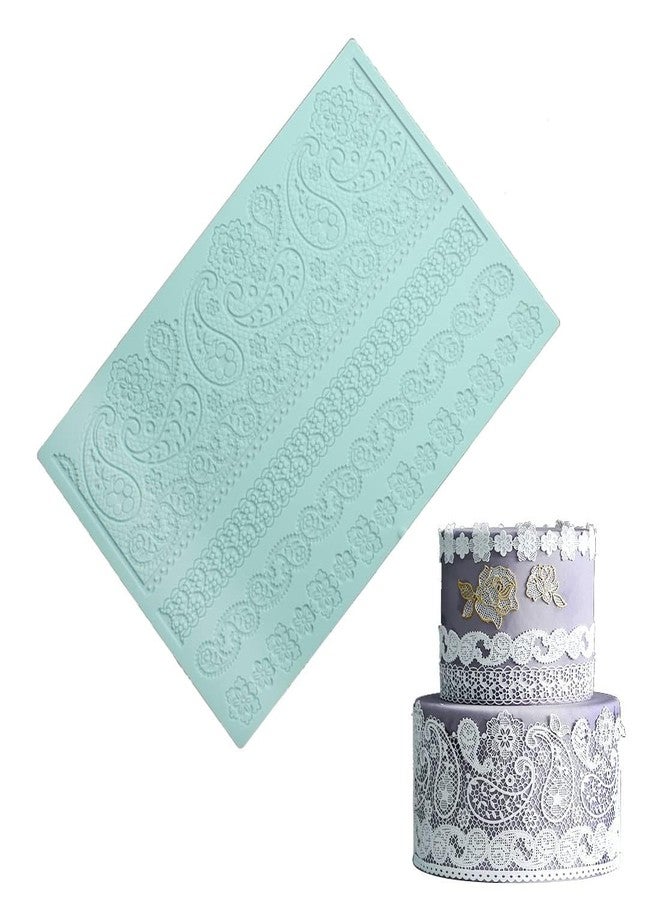 Anyana Paisley Lace Silicone impression Mat fondant imprint lace mat Cake candy Decorating Supplies Pastry gumpaste Sugar Paste Baking Mould edible floral lace wedding Craft Diy Clay Epoxy Resin Mold - Image 5