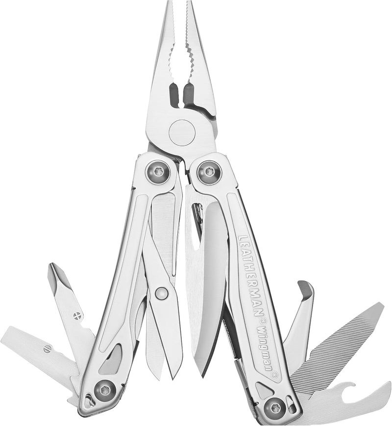 Leatherman Wingman Multi-Tool - 14 Tools, Stainless Steel - Image 1