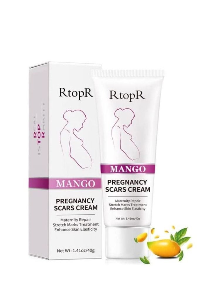 RtopR - Mango Pregnancy Scar Cream Removes Stretch Marks Eliminate Pregnancy Scars Maternity Repair Anti Winkle Anti-Aging Firming Skin Treatment Cream Cream For Pregnant Women 40g - Image 1