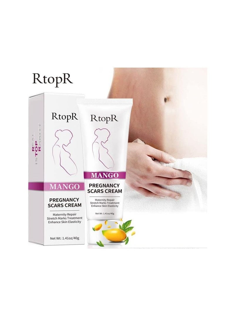 RtopR - Mango Pregnancy Scar Cream Removes Stretch Marks Eliminate Pregnancy Scars Maternity Repair Anti Winkle Anti-Aging Firming Skin Treatment Cream Cream For Pregnant Women 40g - Image 1