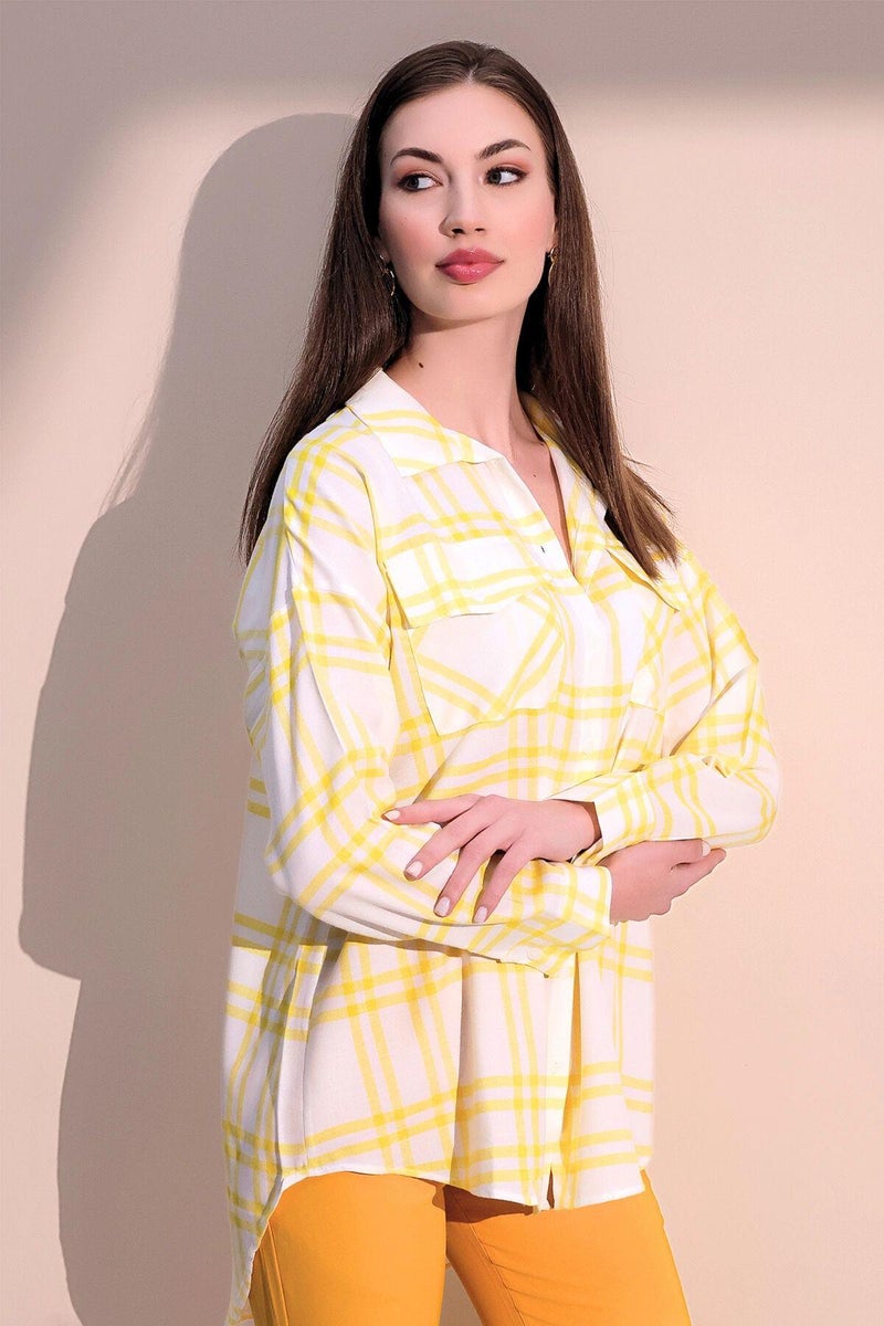 Weshaya قميص نسائي أصفر - Image 5