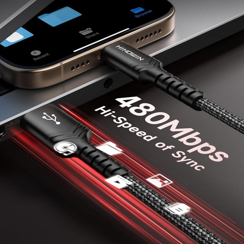 USB C Fast Charging Cable 3M Nylon Braided Type C Charger Cord Data Sync for Smartphone - Image 3