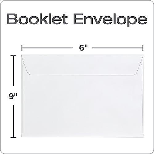 Columbian 6 x 9 Booklet Envelopes, Windowless, White, Gummed Closure, Mailing Envelopes, 100/Box (COLO915) - Image 3
