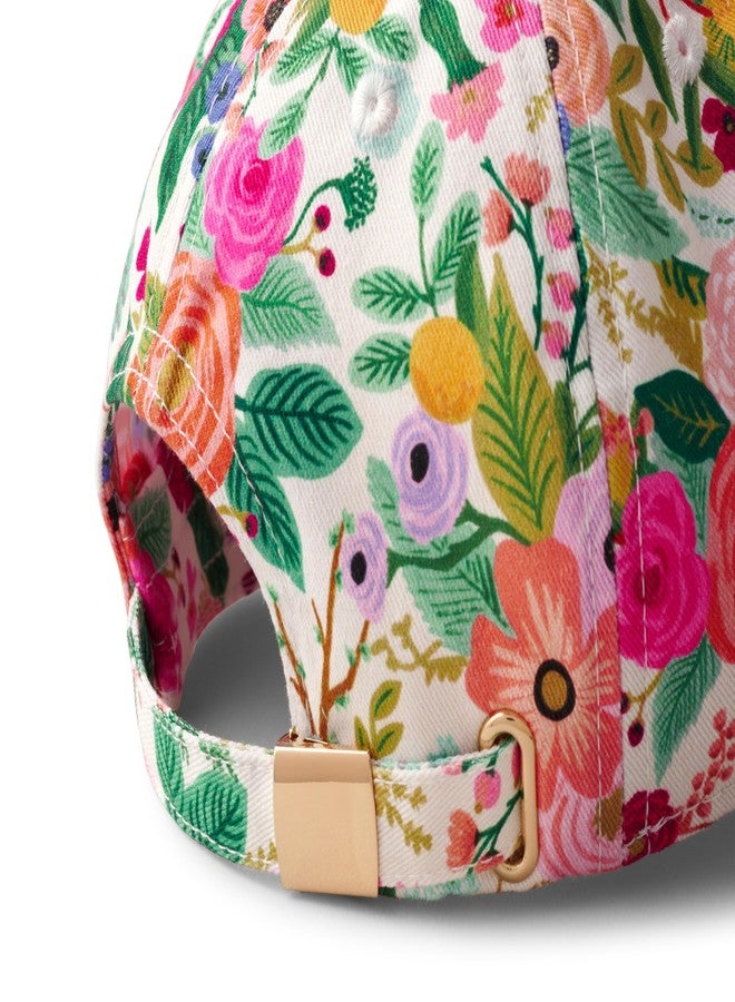 رايفل بيبر كو. قبعة بيسبول نسائية من RIFLE PAPER CO. Garden Party | قبعة كلاسيكية بستة أجزاء بنقشة زهور مع حزام قابل للتعديل، مصنوعة من القطن بنسبة 100%، مقاس واحد يناسب الجميع - Image 3