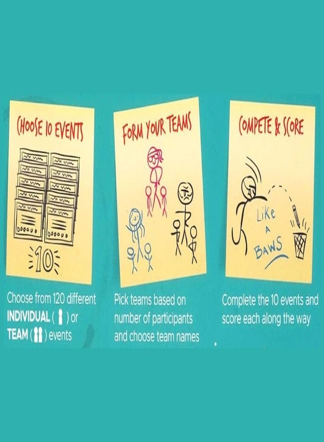 Gray Matters Games لعبة "ديكاتلون المكتب" من إنتاج "غراي ماترز غيمز"، لعبة مكتبية لزملاء العمل، لعبة بناء فريق مستوحاة من الألعاب الأولمبية للعمل مع أنشطة ممتعة لكسر الجمود - Image 3