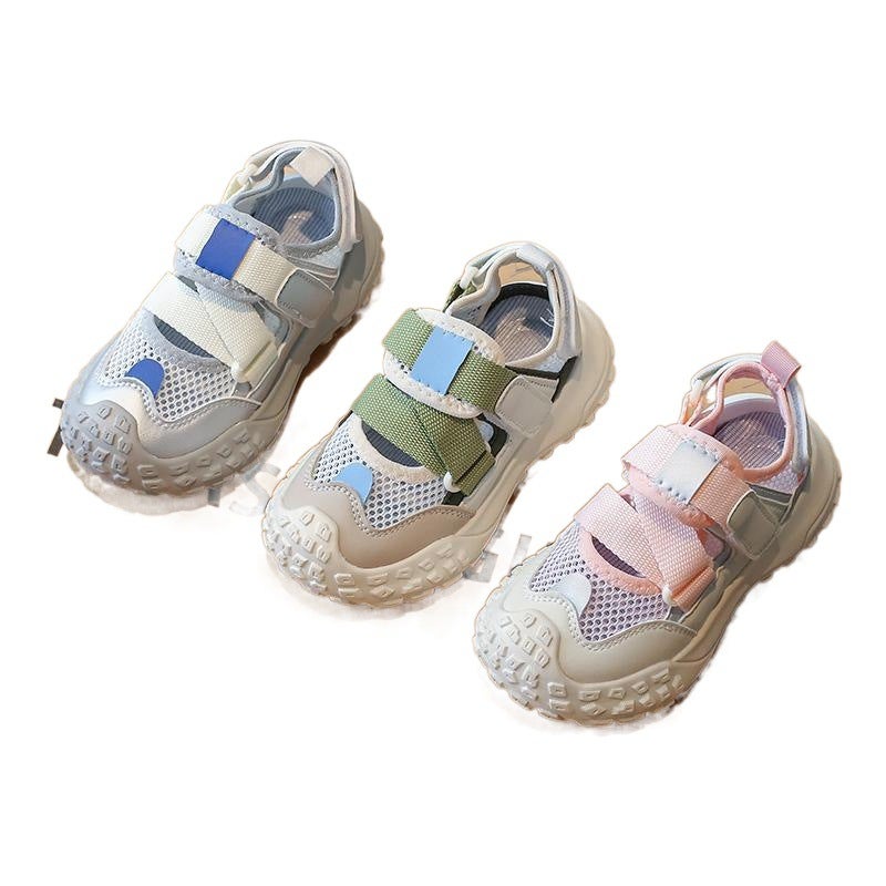 Children'S Closed-Toe Sandals 2025 Non-Slip Velcro Soft Sole Girls' Casual Shoes Boys' Trendy For Older Children - Image 5