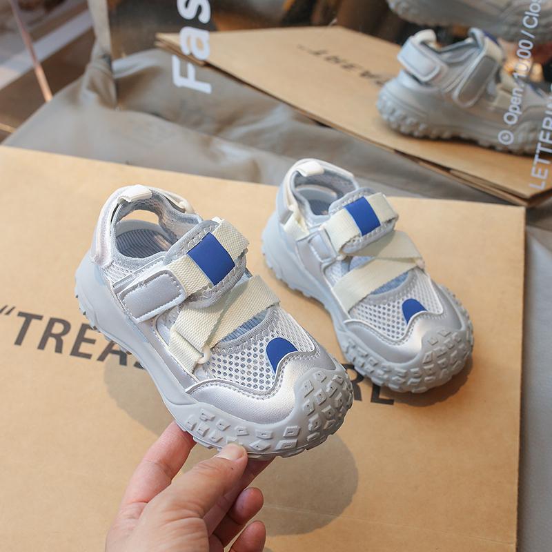Children'S Closed-Toe Sandals 2025 Non-Slip Velcro Soft Sole Girls' Casual Shoes Boys' Trendy For Older Children - Image 4