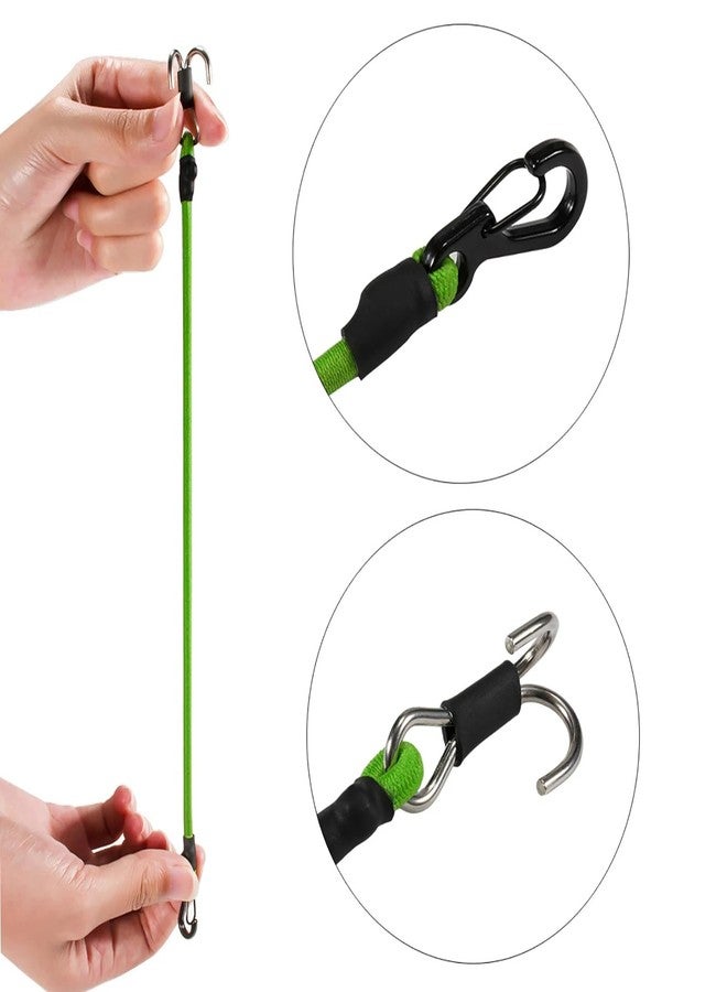 AOLTNRC 2pcs 280mm Elastic Strap Escape Rope Kinetic Winch Strap with Rescue Trailer Hook for 1/18 1/24 RC Crawler Car TRX4M High Trail SCX24 FCX24 (Green) - Image 5