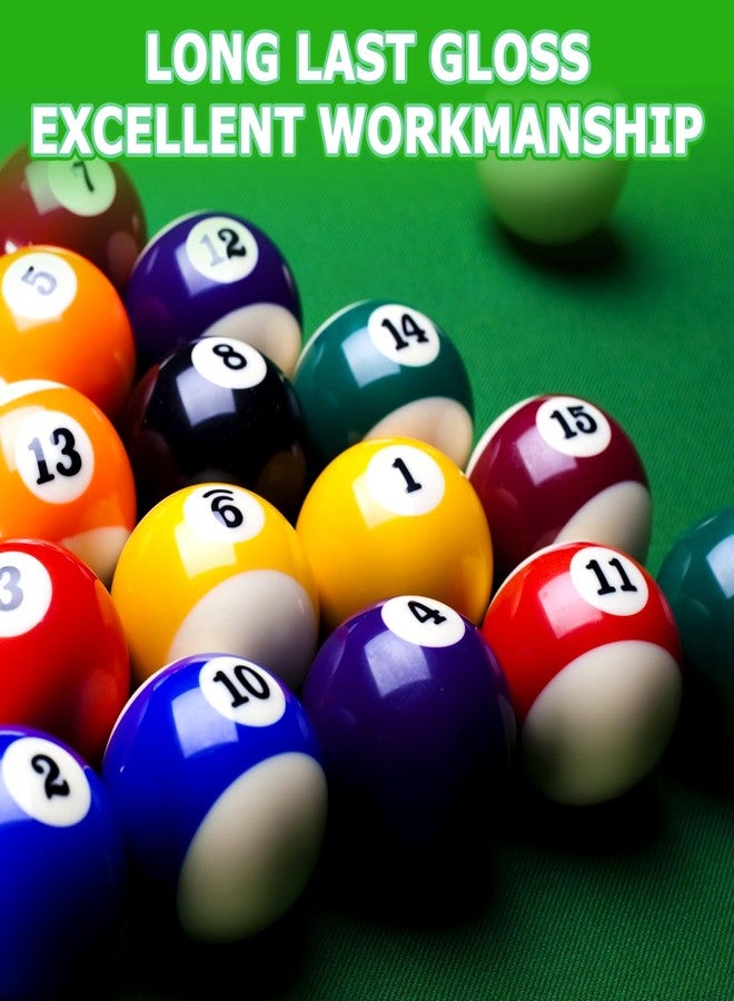 AccEncyc 2.5cm/0.98inch Mini Billiard Balls Set 16Pcs Children Mini Pool Balls Small Billiard Balls for kid's Mini Pool Table Billiard Ball Indoor Table Game Toy for Kids, Adults - Image 4