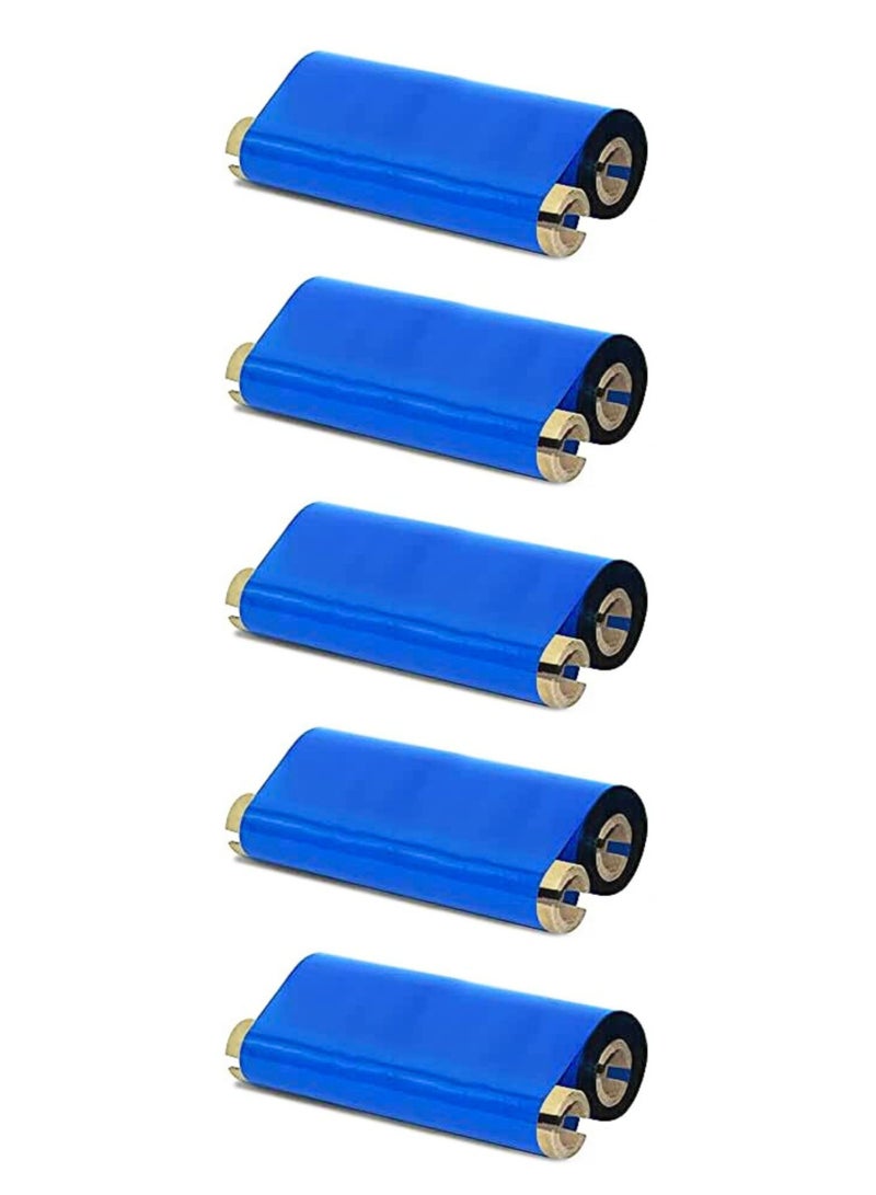 Thermal Transfer Wax Ribbon for Barcode Printers 110mm x 74m x 1/2" Core PACK OF 5  - Image 1