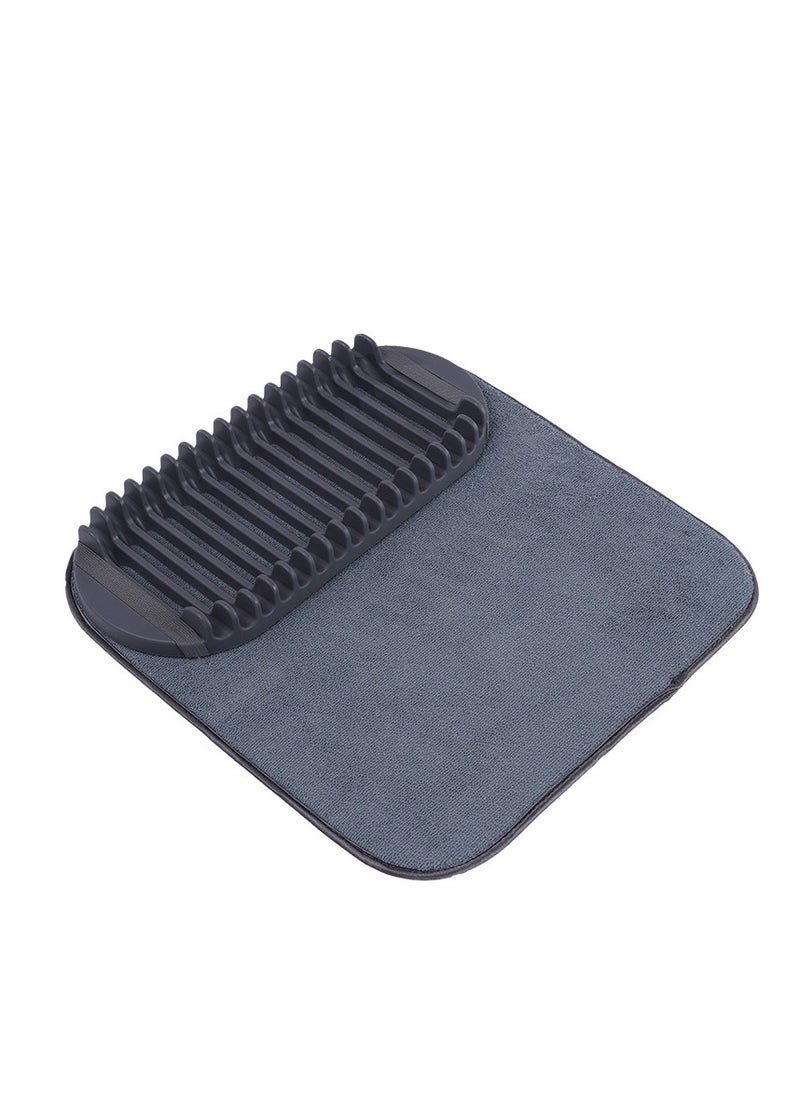 PYEBE - Rack and Microfiber Dish Drying Mat Space Saving Lightweight Design Folds Up for Easy Storage Mini Charcoal - Image 1