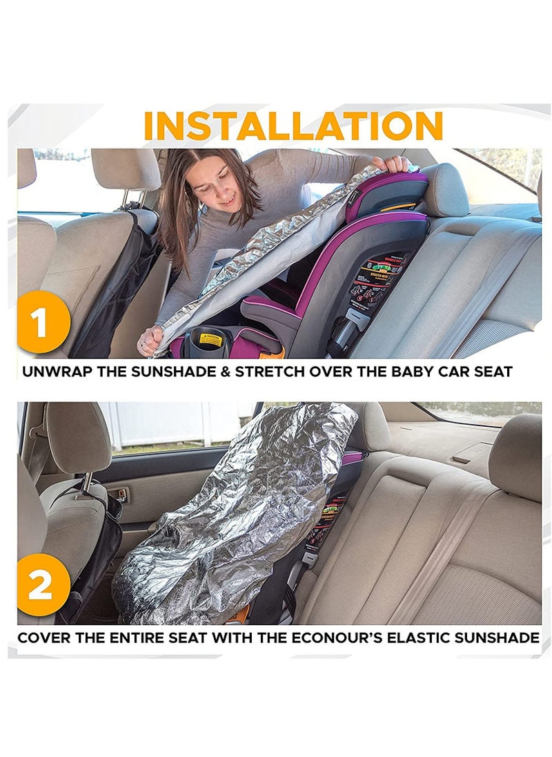 Generic - Infant Car Seat Sun Shade Cover - Heat Protector for Baby Seats, Keeps Toddler Car Seats Cool, Blocks Sun & Heat, Reflective Covers for Ultimate Comfort. - Image 1