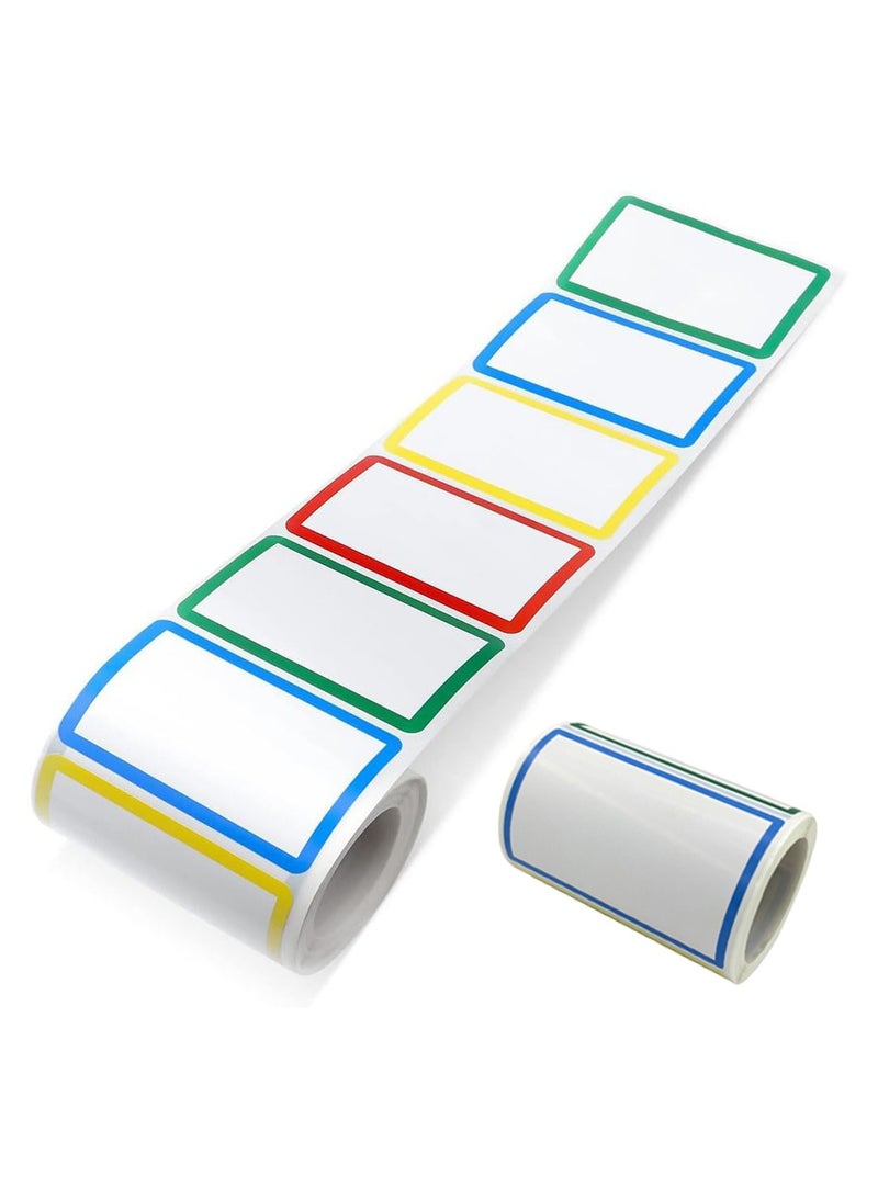 CMGTYYD Name tags,4 colors of name tag stickers,color blank name tag category tags,suitable for offices,schools,kindergartens,teachers,gatherings,warehouses,clothes,and emails(2 Peices，600 sheets)  - Image 1