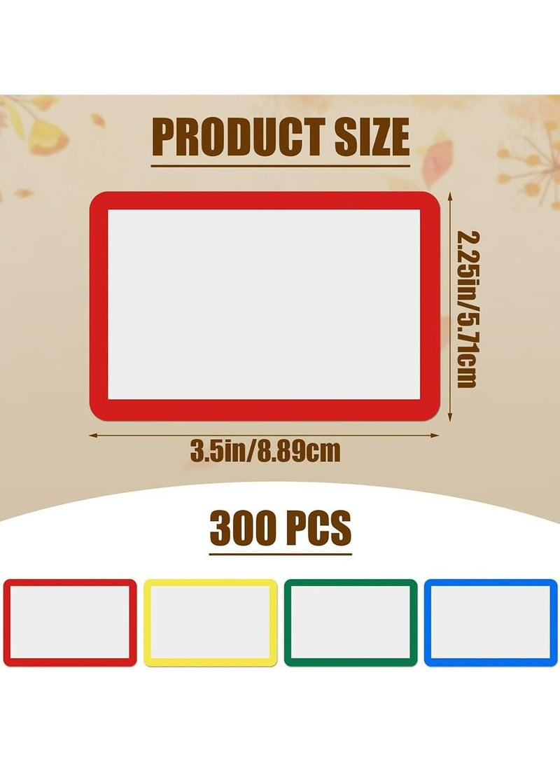 CMGTYYD Name tags,4 colors of name tag stickers,color blank name tag category tags,suitable for offices,schools,kindergartens,teachers,gatherings,warehouses,clothes,and emails(2 Peices，600 sheets)  - Image 2