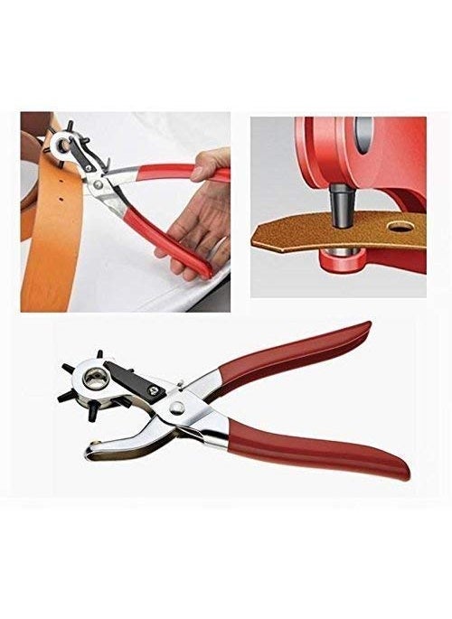 KPS KPS Revolving Leather Belt Hole Punch Plier with Multi Tool Manual Belts Puncher Maker Machine Device for Pliers and Straps  - Image 3