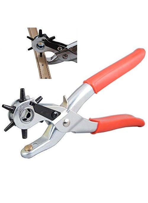 KPS KPS Revolving Leather Belt Hole Punch Plier with Multi Tool Manual Belts Puncher Maker Machine Device for Pliers and Straps  - Image 2