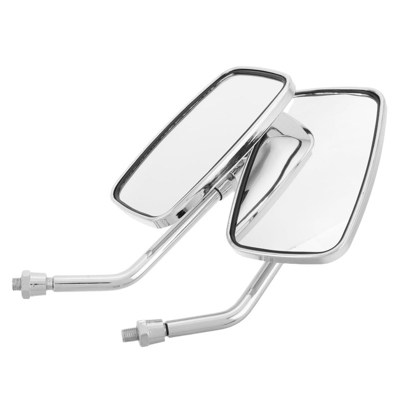 Universal Motorcycle Side Mirrors 1 Pair 7 8 Inch Handlebar Rear View For Cruiser Scooter - Image 2