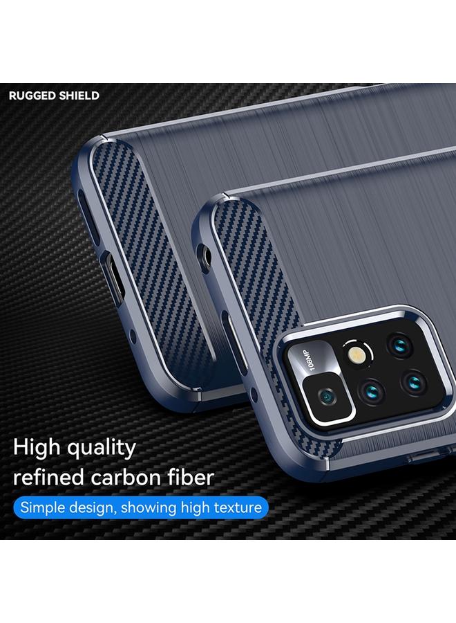 Case For Xiaomi Redmi 10 / 10 Prime Brushed Texture Carbon Fiber TPU Case - Image 5
