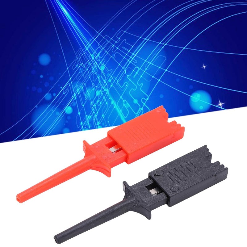 LiebeWH Flat Test Hook Clips Lightweight Electrical Testing Hook Flat Test Clips Probe Grabber for Electrical Testing - Image 4