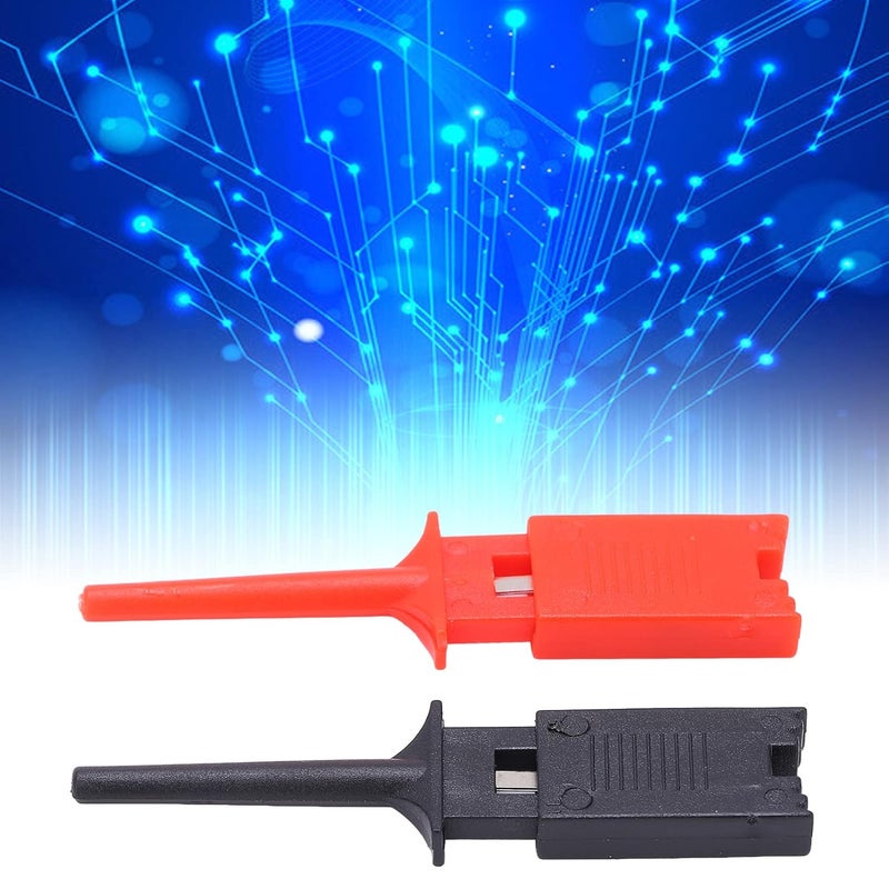 LiebeWH Flat Test Hook Clips Lightweight Electrical Testing Hook Flat Test Clips Probe Grabber for Electrical Testing - Image 2