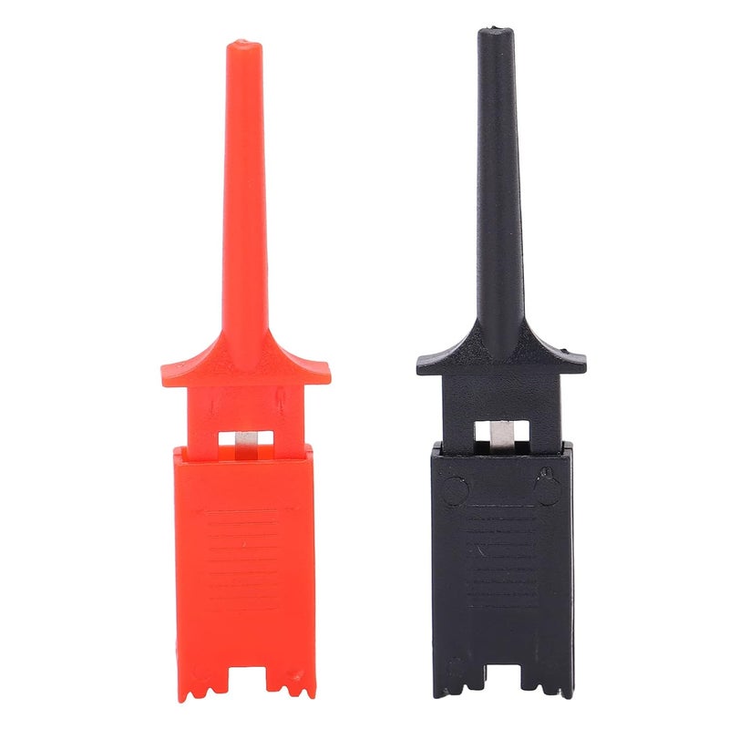 LiebeWH Flat Test Hook Clips Lightweight Electrical Testing Hook Flat Test Clips Probe Grabber for Electrical Testing - Image 1