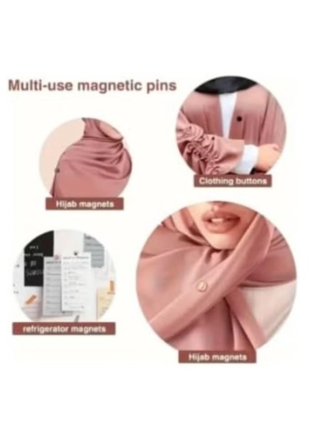 Magnetic Hijab Pins – Metallic Colors, Strong Hold, Round No-Snag Design, Secure Scarf Clips for Hijabs & Shawls - Image 5
