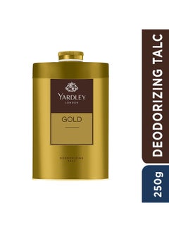 Yardley Yardley London Gold Deodorizing Talc Fresh Woody Scent Masculine Fragrance Body Talc for Men 250g  - Image 2