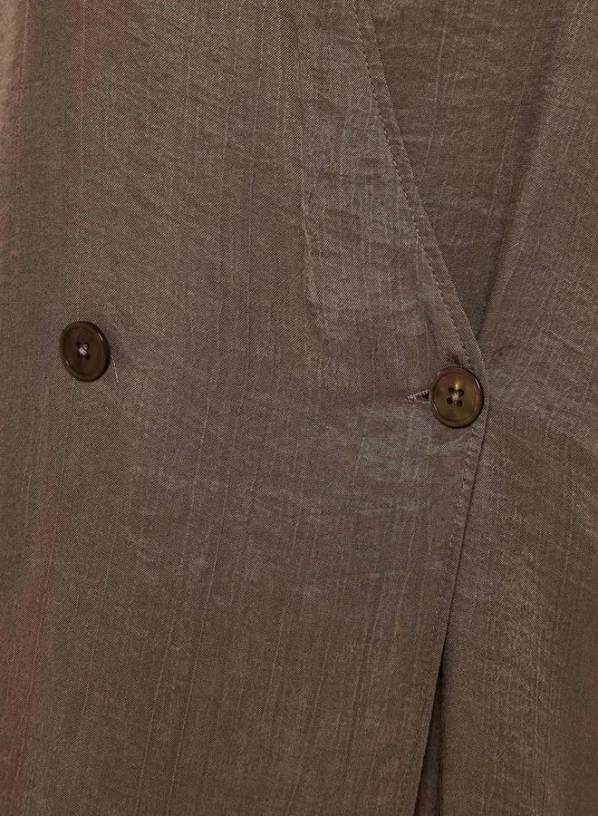 Iconic Iconic Wrap Top with Notch Collar