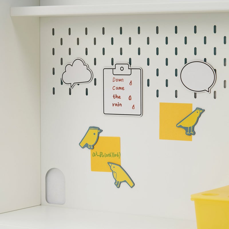 Baitique 6-Piece Kids Magnet Set, White & Yellow - Write-On Board Magnets - Image 3