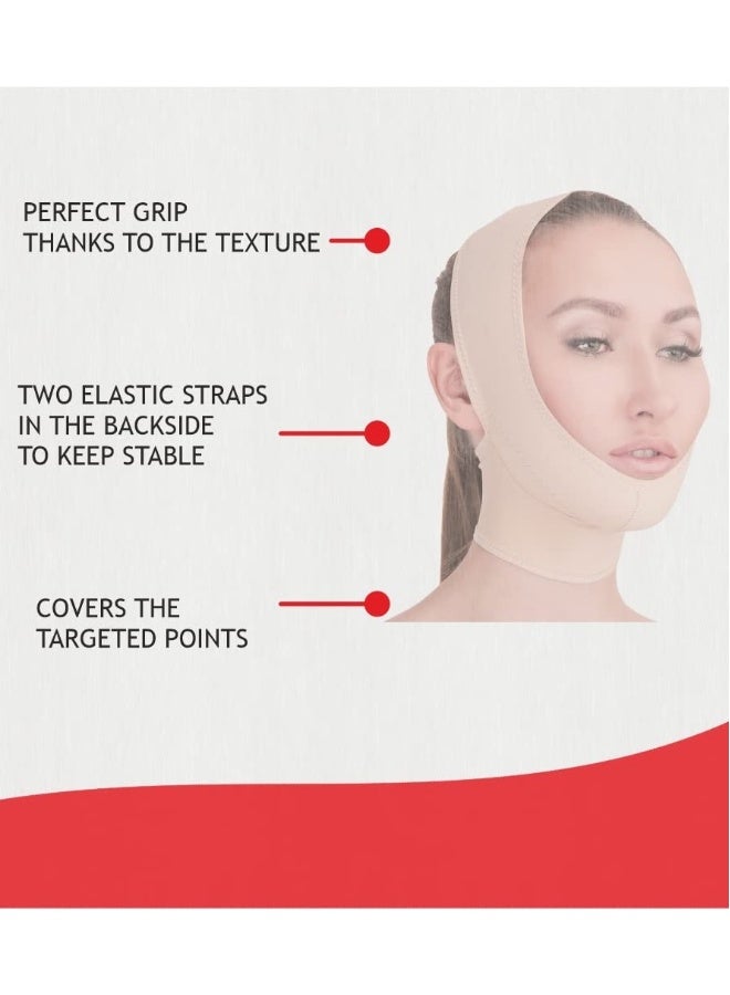Post Surgical Chin Strap Bandage for Women - Neck and Chin Compression Garment Wrap - Face Slimmer, Jowl Tightening (XL) - Image 5