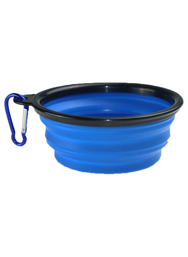 NIBEMINENT Folding Collapsible Pet Bowl Blue 0.065kg