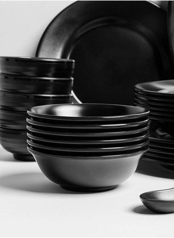 Master Gold - Premium Melamine Dinner Set 40 Pieces For 6 People Matte Black Dishwasher Safe | Melamine Plates Set | Healthy Melamine Dinner Set (40 Pieces) - Image 1