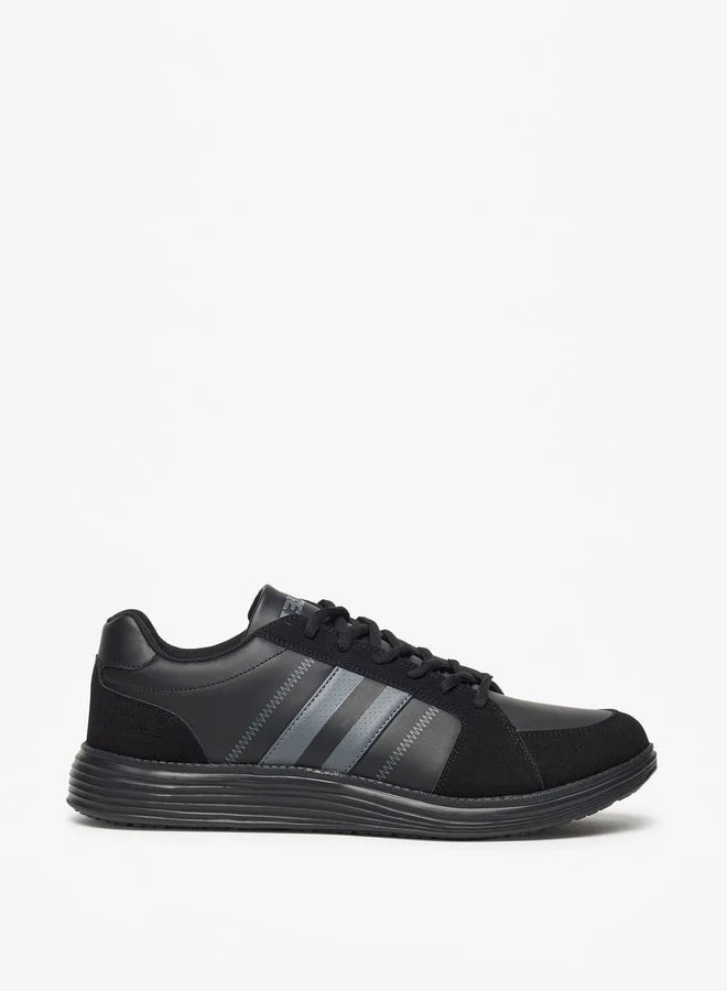 Men's Stripe Detail Lace-Up Low Ankle Sneakers
