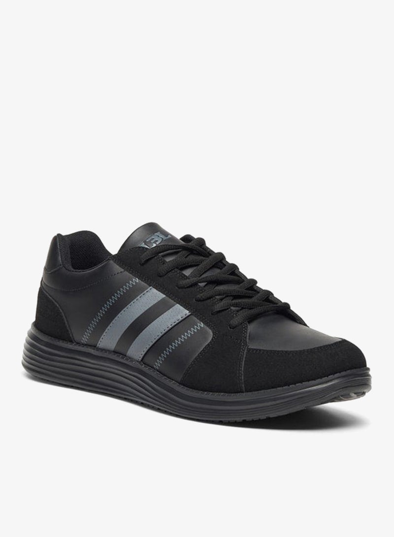 LBL by Shoexpress Men's Stripe Detail Lace-Up Low Ankle Sneakers - Image 3