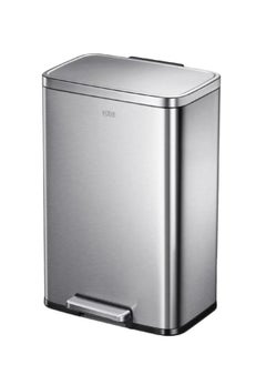 EKO OLI-CUBE SERIES | Brushed Stainless Steel Finish | Soft-Closing | Fingerprint-Resistant | Step Trash Bin | Versatile For Homes & Communal Areas | 45L  - Image 2