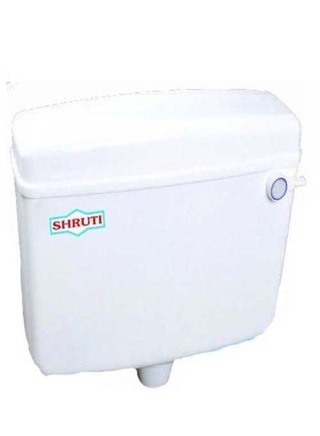 SHRUTI PVC Aqua Flow Flushing Cistern Flush Tank White 10.Liter Capacity with Free ABS Health Faucet Hind ware Type With PVC Full Flexible Full Silver Shower Tube 2.Meter & ABS Chrome Plated Stand - 2249 White-1175-1167 Full Cp - Image 2