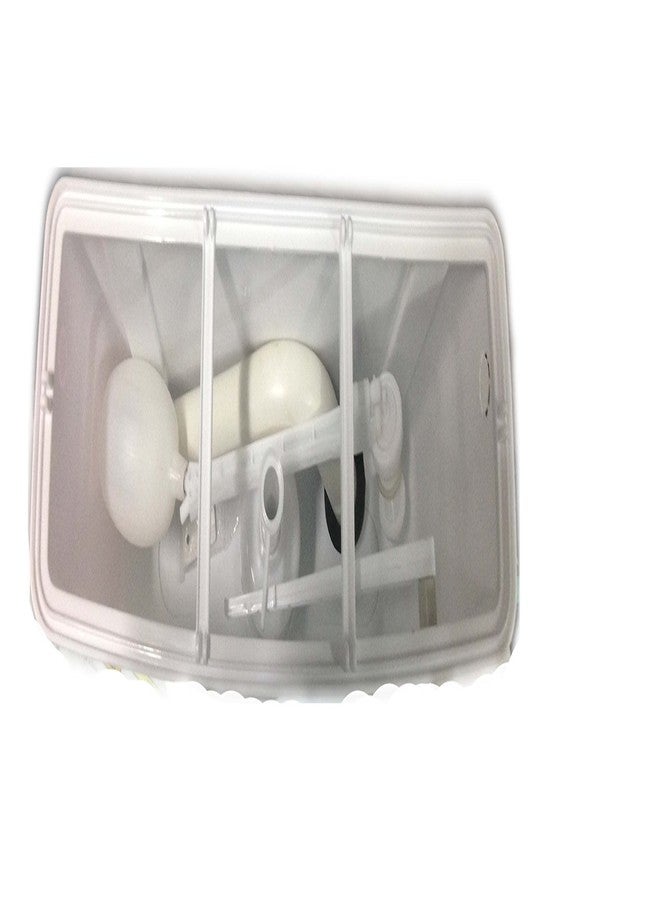 SHRUTI PVC Aqua Flow Flushing Cistern Flush Tank White 10.Liter Capacity with Free ABS Health Faucet Hind ware Type With PVC Full Flexible Full Silver Shower Tube 2.Meter & ABS Chrome Plated Stand - 2249 White-1175-1167 Full Cp - Image 3