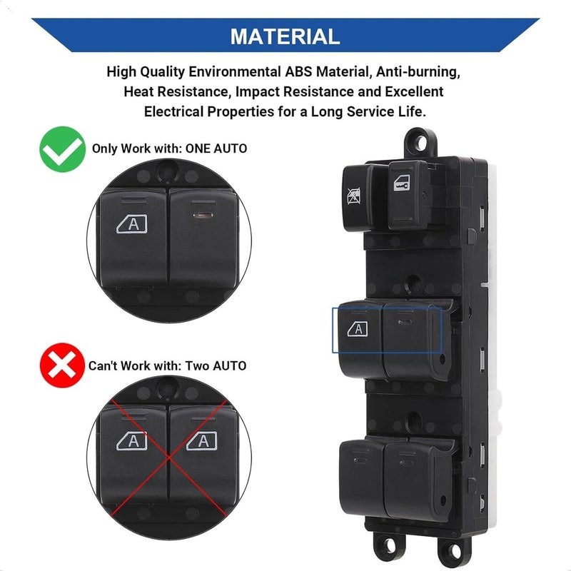 Nissan Frontier Xterra 2005 2012 Driver Side Master Window Switch Power Control Button 12 Pins - Image 5