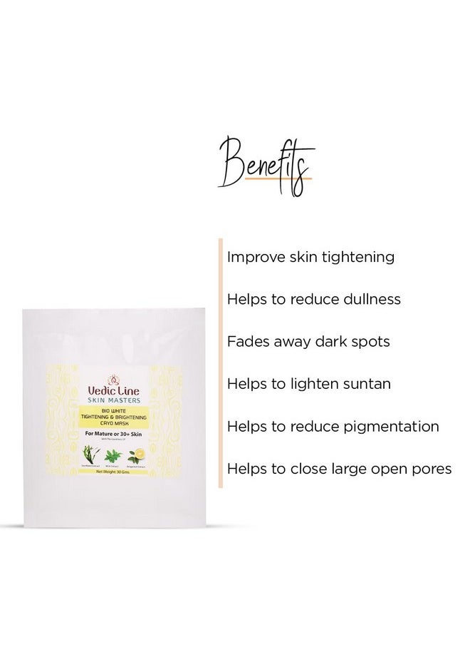 Vedic Line Skin Masters Bio White Cryo Mask For Mature (30+ Skin), Reduces Signs Of Ageing, Dullness With Bergamot,Mint Extract For Giving Smooth & Glowing Skin, 30Ml, 1 Count  - Image 2
