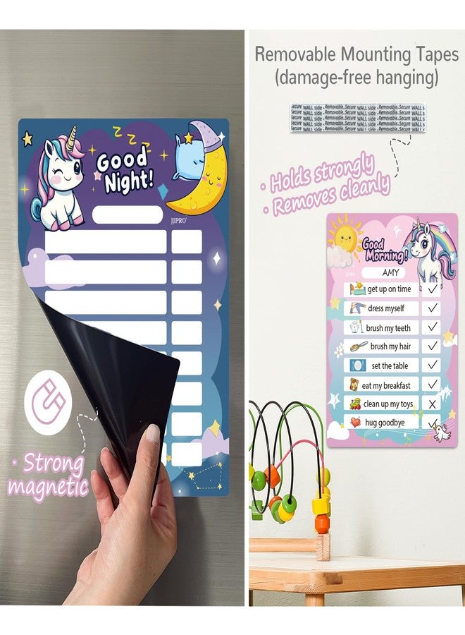 JJPRO Magnetic Morning Bedtime Routine Chart for Kids,Toddler Daily Schedule Board, Behavior Chart for Kids at Home,Toddlers Schedule Board - Image 5