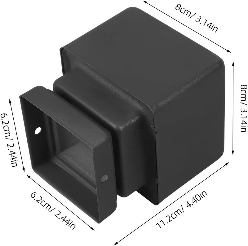 ABOOFAN Square Post Cover Metal Pyramid Fence Post Cap 3x3 Dark Grey Matte Finial for Guardrail and Deck Railing Compatible with 60mm Square Tubes - Image 2