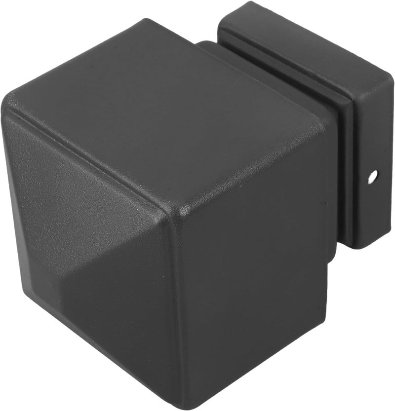 ABOOFAN Square Post Cover Metal Pyramid Fence Post Cap 3x3 Dark Grey Matte Finial for Guardrail and Deck Railing Compatible with 60mm Square Tubes - Image 1
